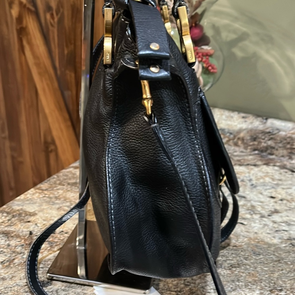 Chloe EUC Marcie Medium Double Carry Satchel Bag in Grained Leather with COA - Picture 7 of 16